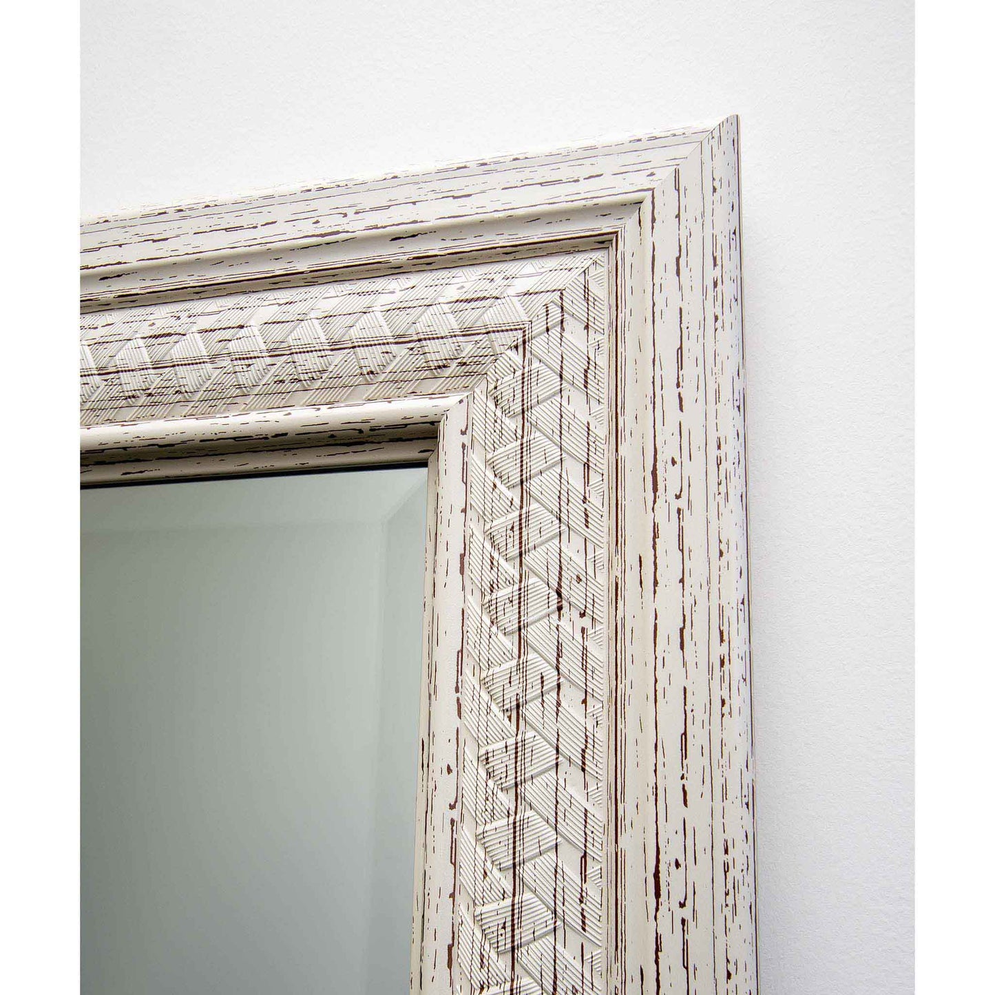 Distressed White 84cm x 170cm Mirror