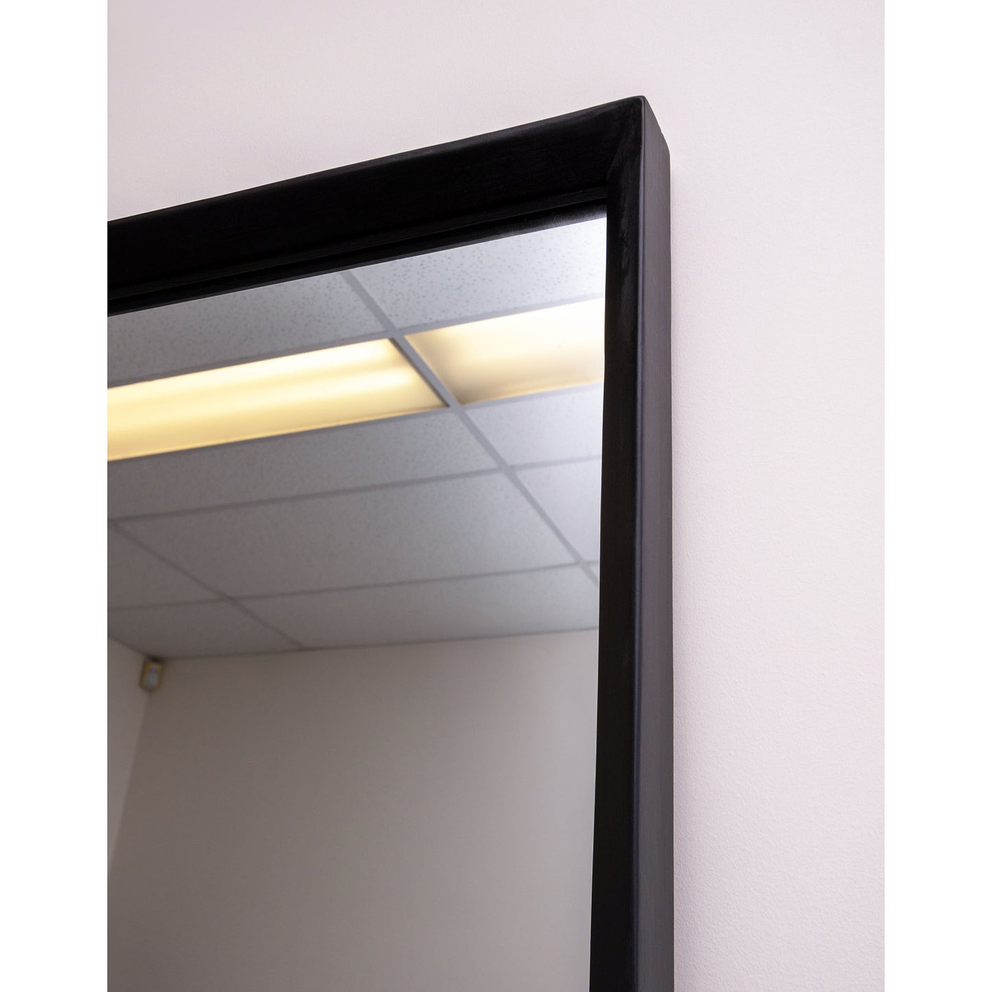 Box Frame Angle Wood 200cm x 100cm Black Mirror