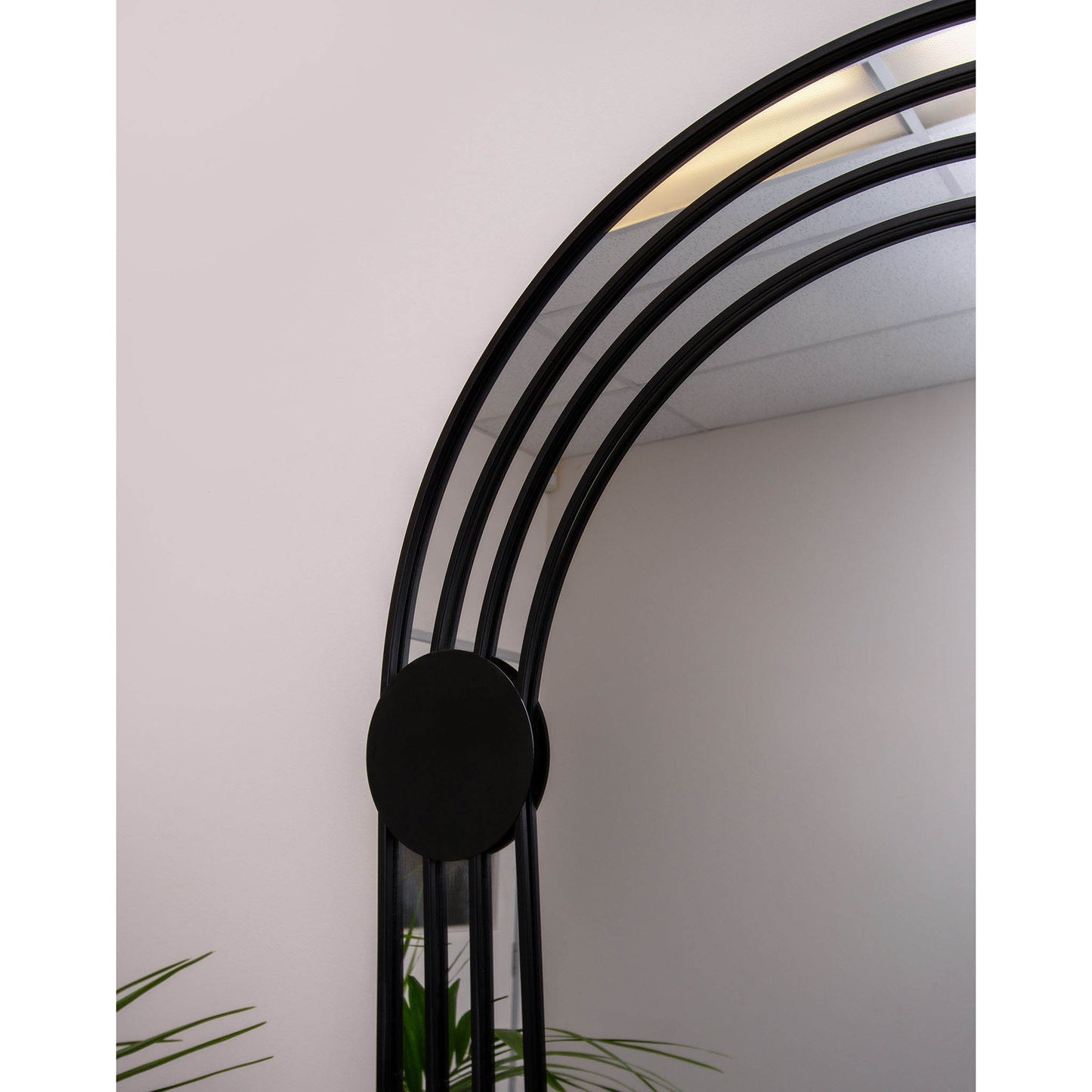 Black Metal 3 Frame Arch 200cm x 100cm Mirror