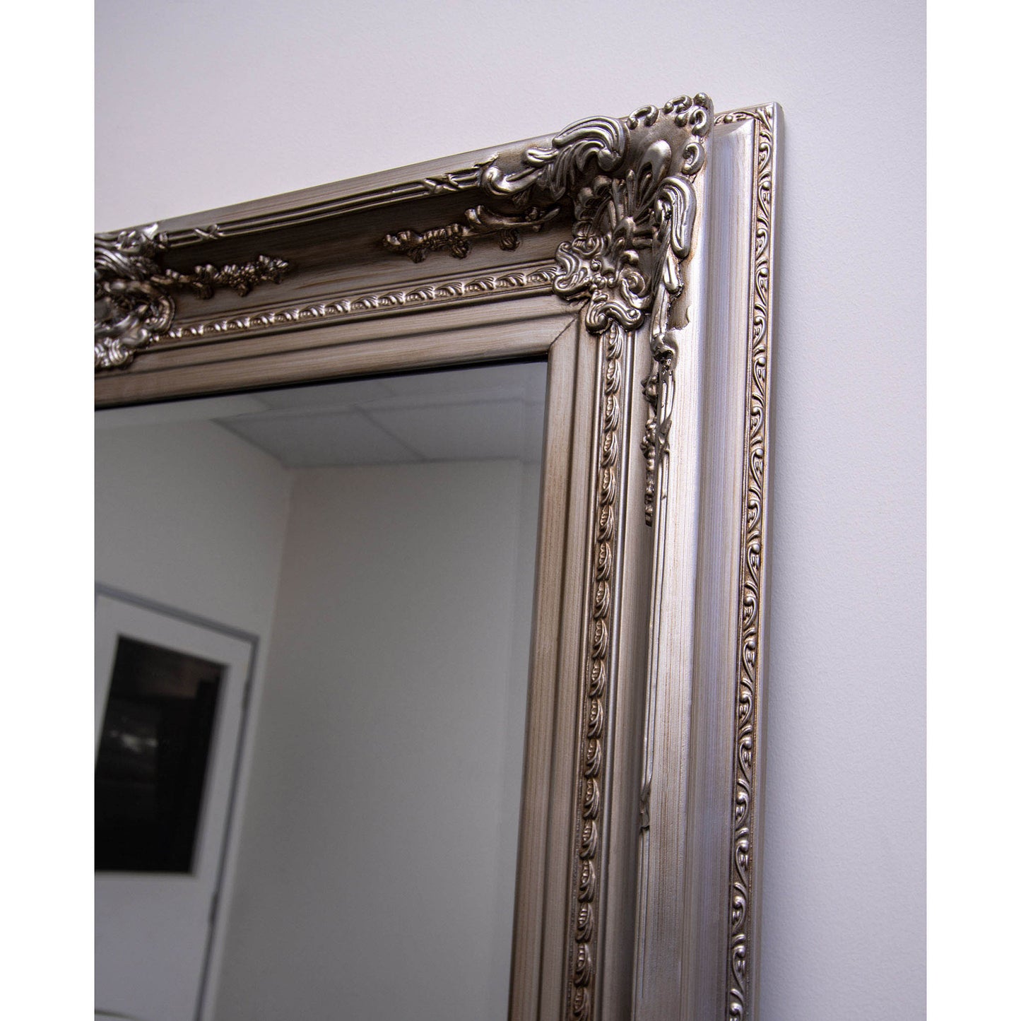 Wood French Provincial 91cm x 182cm Silver Mirror