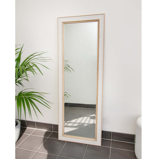 White Woodgrain 61cm x 168cm Mirror