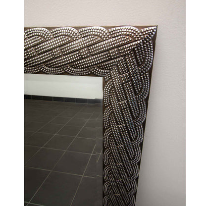 Silver with Bead 77cm x 107cm Mirror