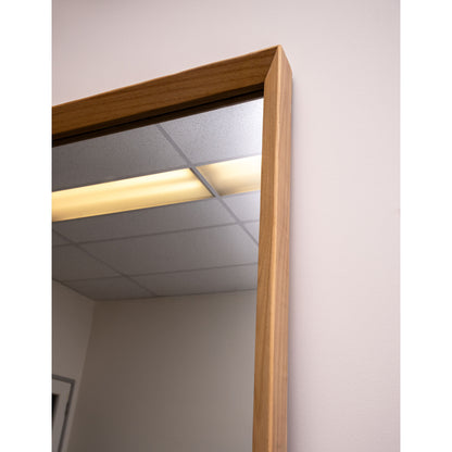 Box Frame Angle Wood 200cm x 100cm Natural Mirror