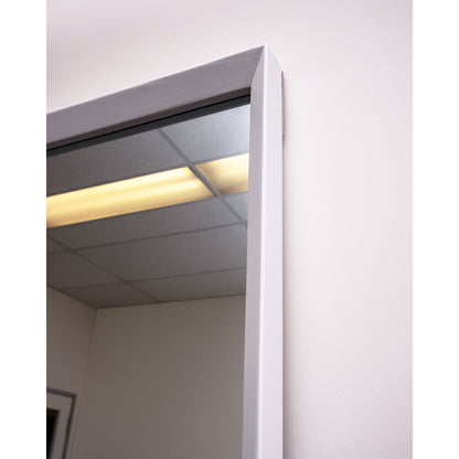 Box Frame Angle Wood 200cm x 100cm White Mirror
