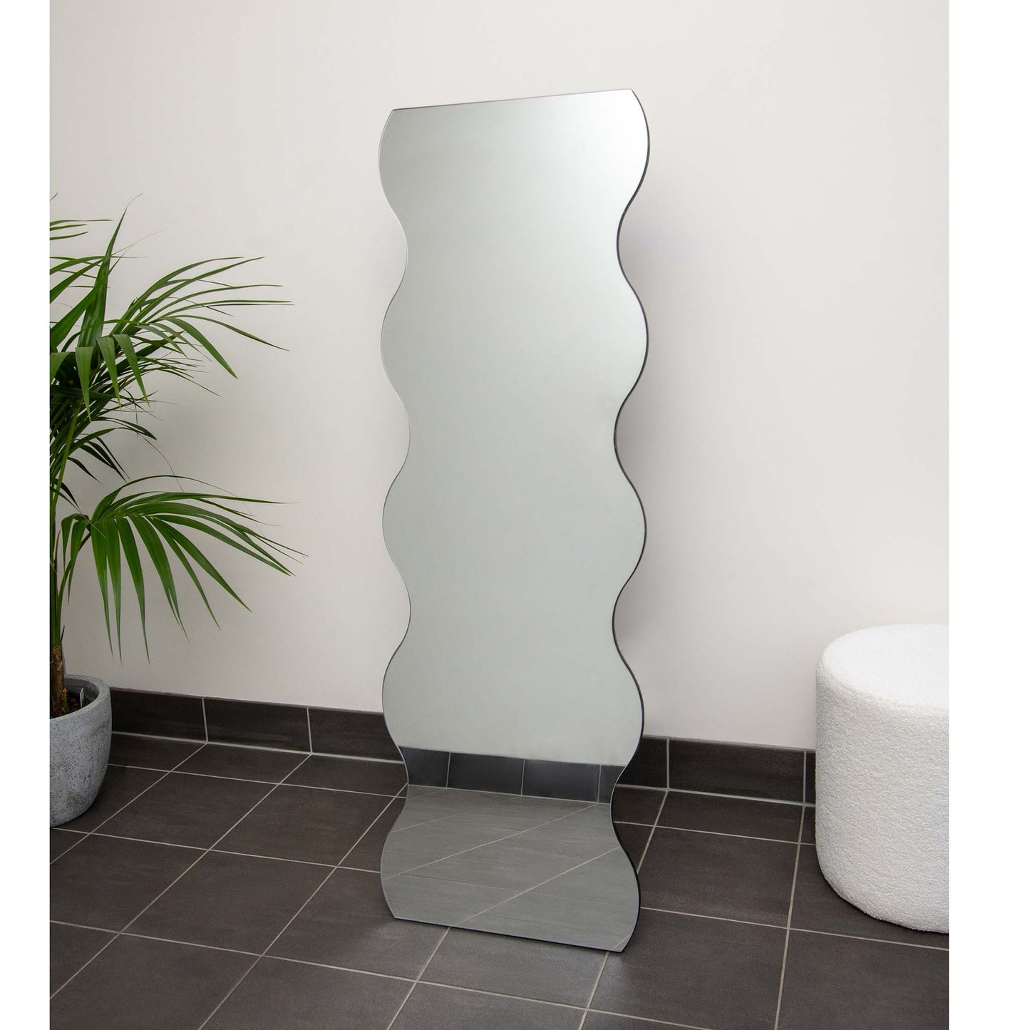 Cheval Wavy 50cm x 150cm Frameless with Stand Mirror