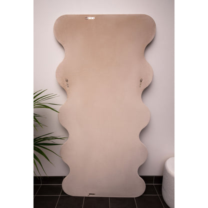 Felt Wavy Double Frame 200cm x 100cm White Mirror