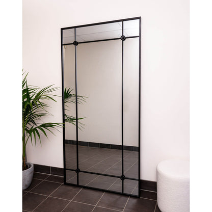 Iron Frame 200cm x 100cm Black Mirror