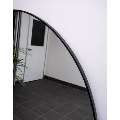 Iron Frame Round 150cm Black Mirror