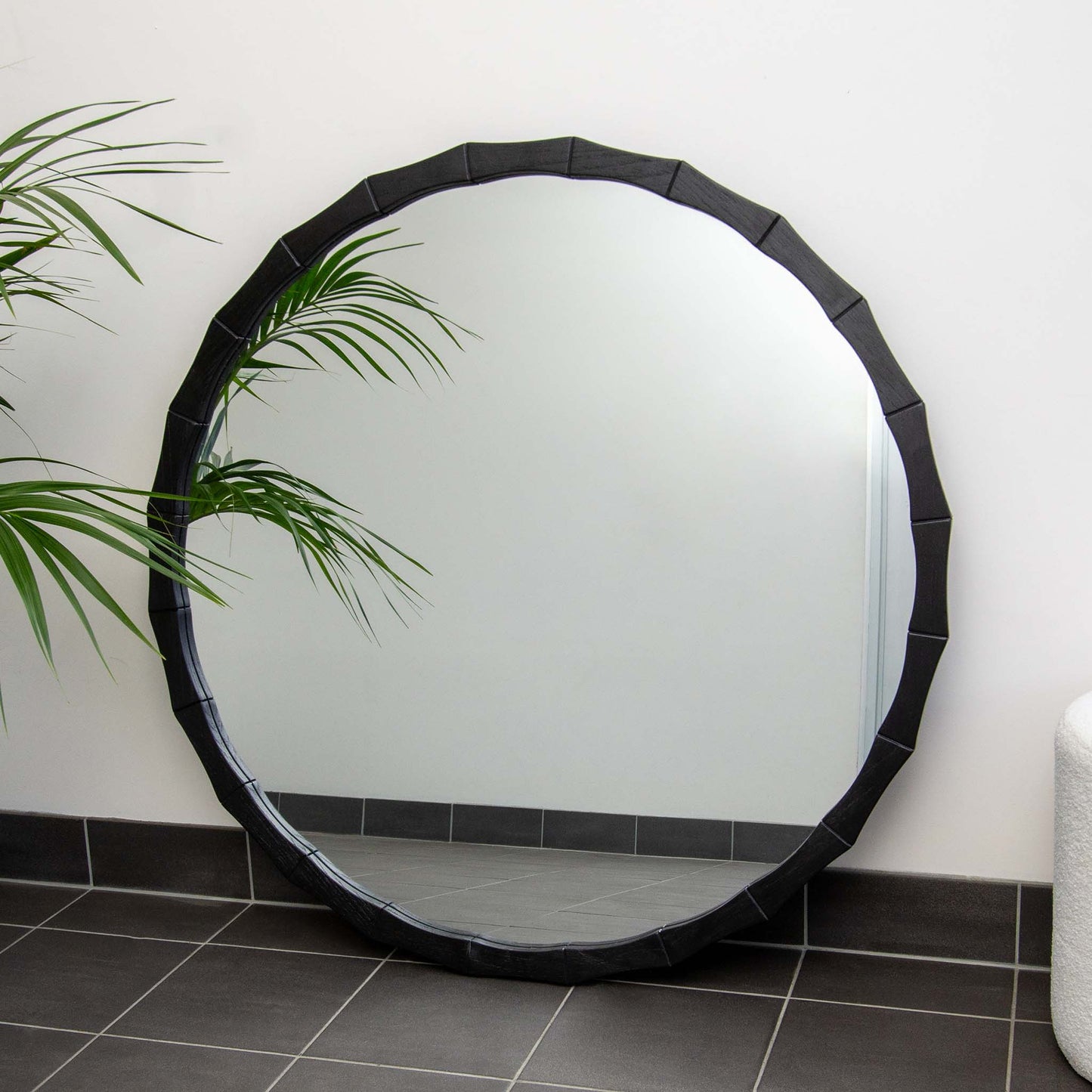 Jagged Wood Frame 120cm Mirror