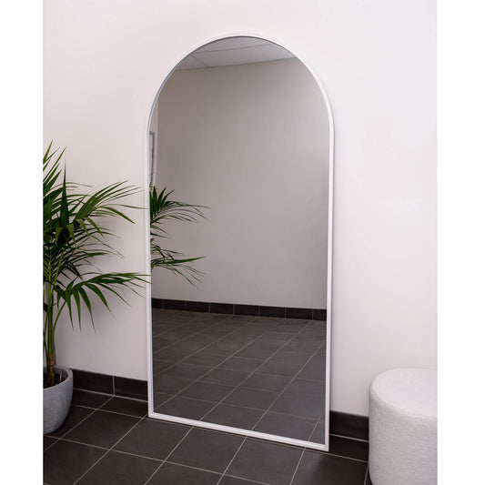 Metal Arch 201cm x 101cm White Mirror
