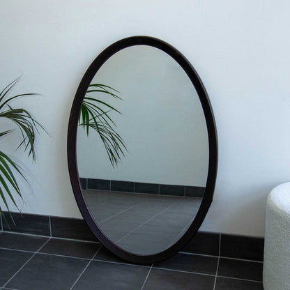 Oval Dark Wood 72cm x 107cm Mirror