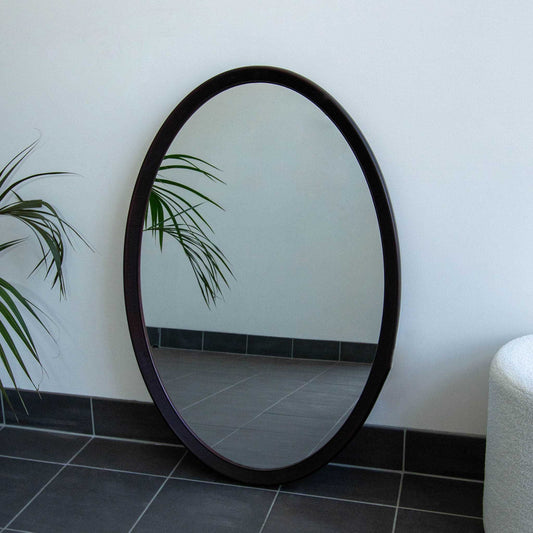 Oval Dark Wood 72cm x 107cm Mirror