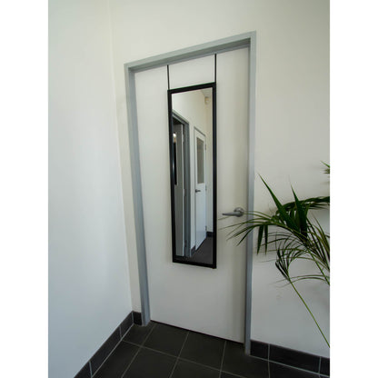 Black Over the Door 34cm x 126cm Mirror