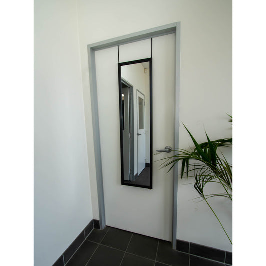 Black Over the Door 34cm x 126cm Mirror