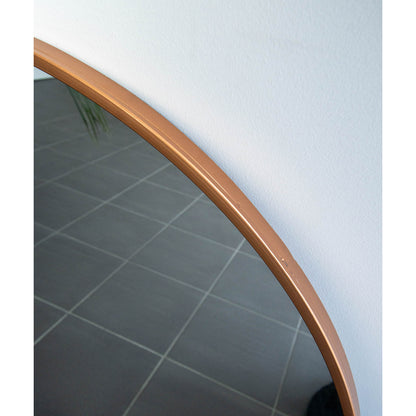 Bronze Round Iron Frame 80cm Mirror