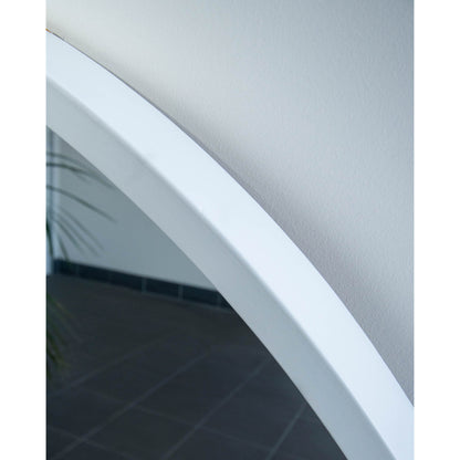 White Round 80cm Mirror