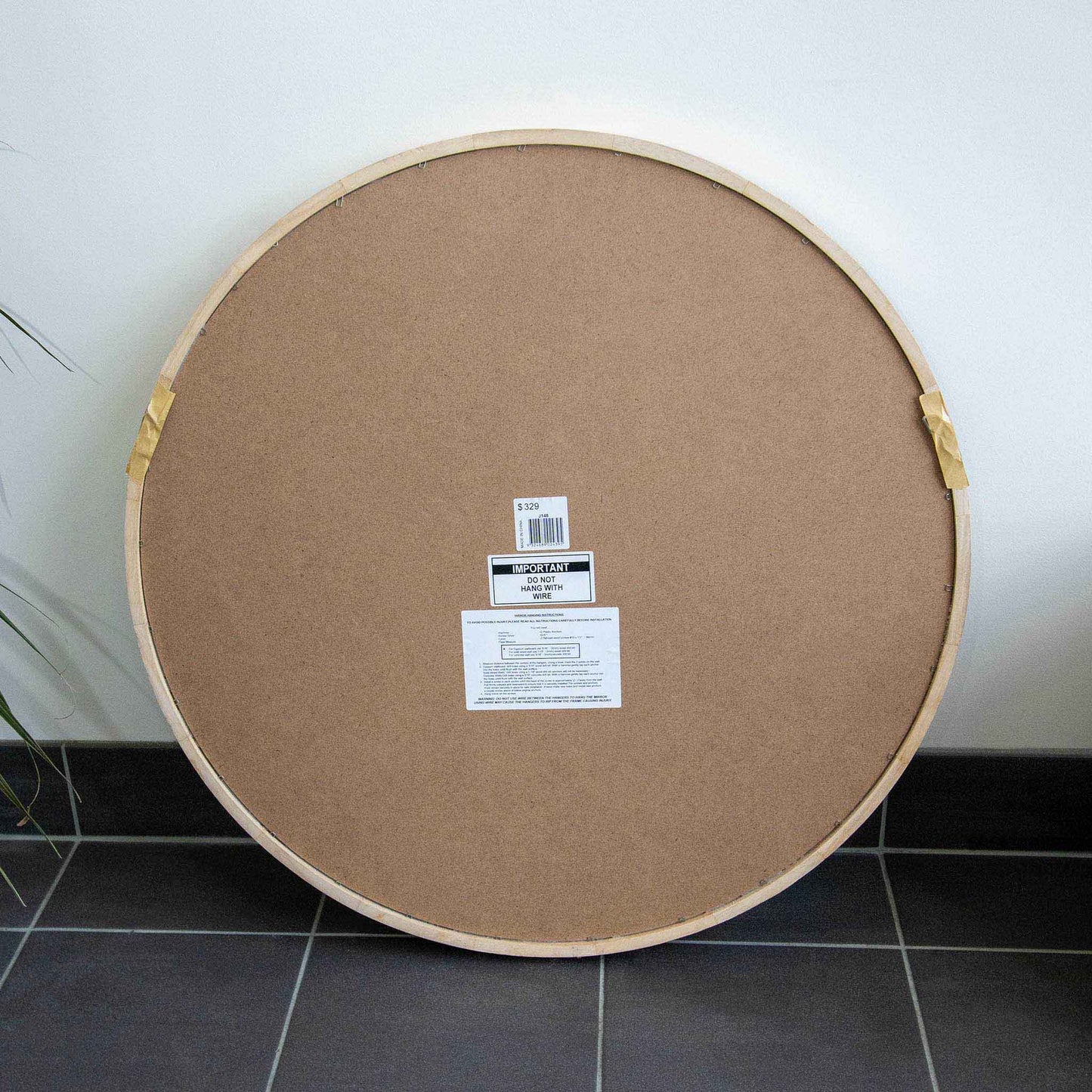 Wood Round 80cm Mirror