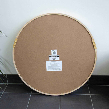 Wood Round 80cm Mirror