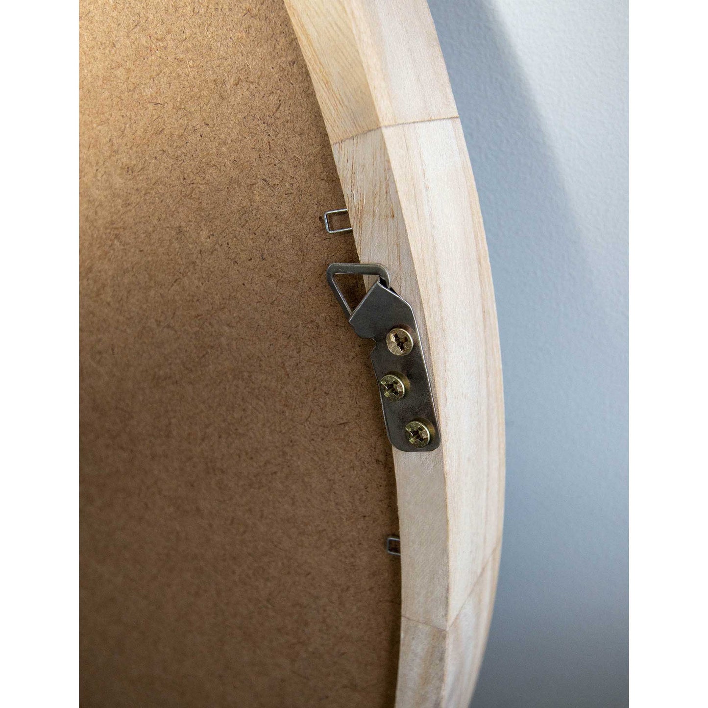 Wood Round 80cm Mirror