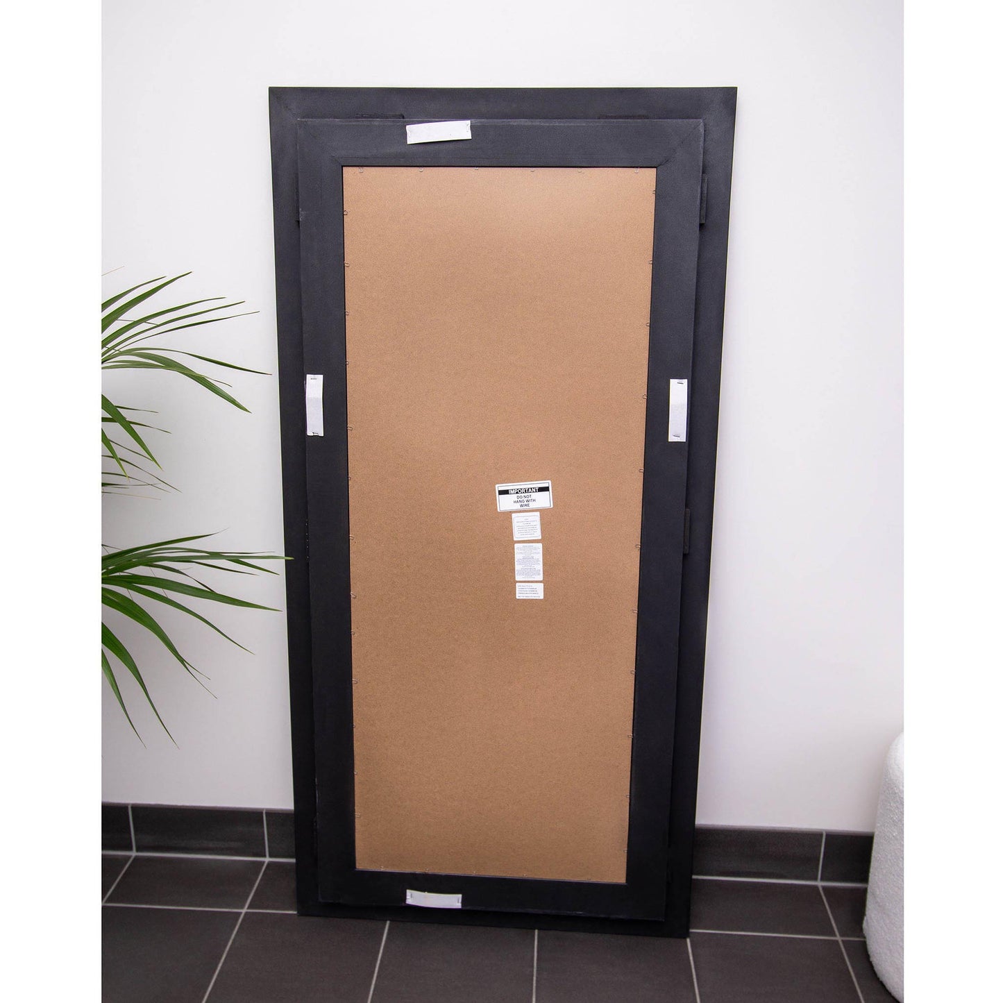 Silver Beaded Wood Frame 90cm x 180cm Mirror