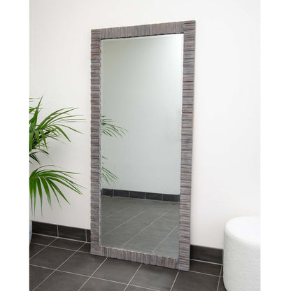 Grey Step Wood 84cm x 186cm Mirror