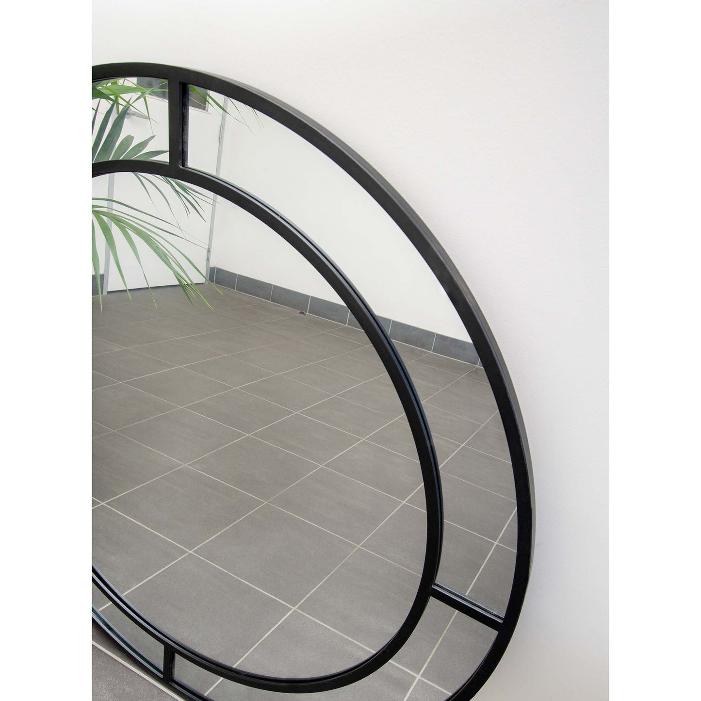 Black Twin Iron Frame 100cm Mirror
