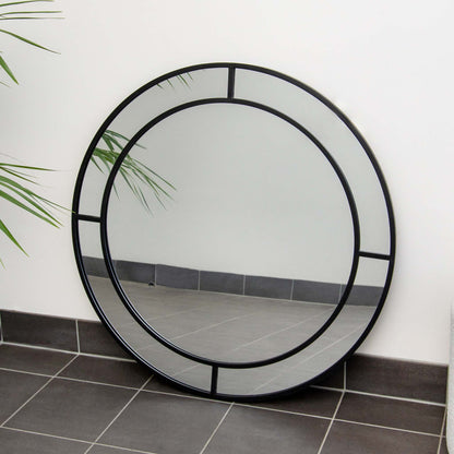Black Twin Iron Frame 100cm Mirror
