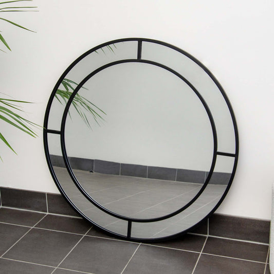 Black Twin Iron Frame 100cm Mirror