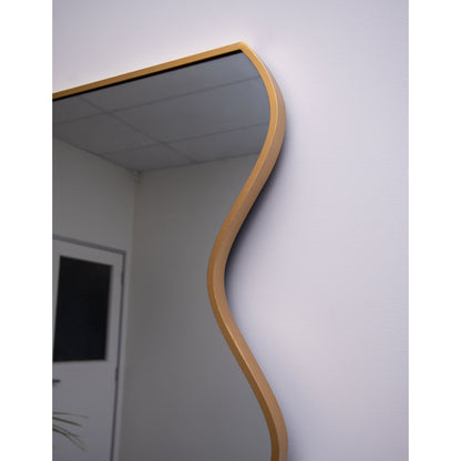 Wavy Iron Frame 90cm x 180cm Gold Mirror