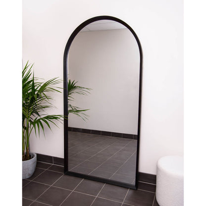 Wood Arch 200cm x 100cm Black Mirror