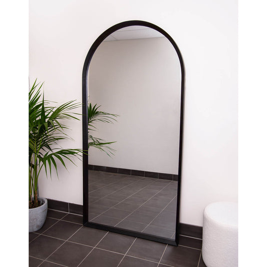 Wood Arch 200cm x 100cm Black Mirror