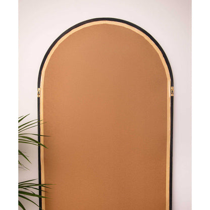 Wood Arch 200cm x 100cm Black Mirror