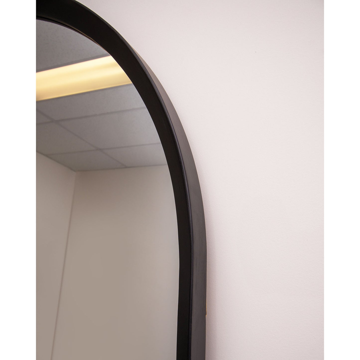 Wood Arch 200cm x 100cm Black Mirror