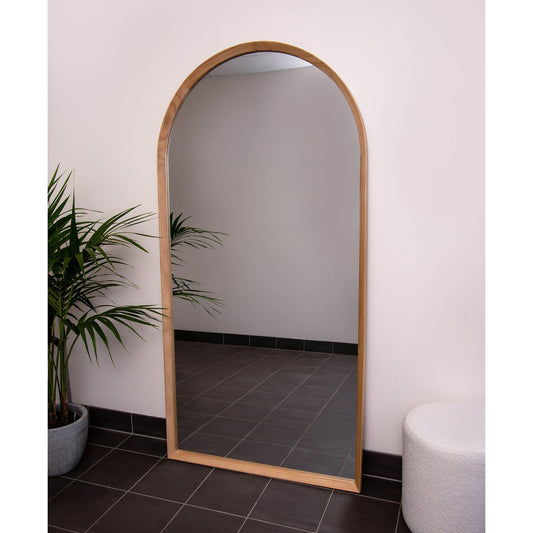 Wood Arch 200cm x 100cm Natural Mirror