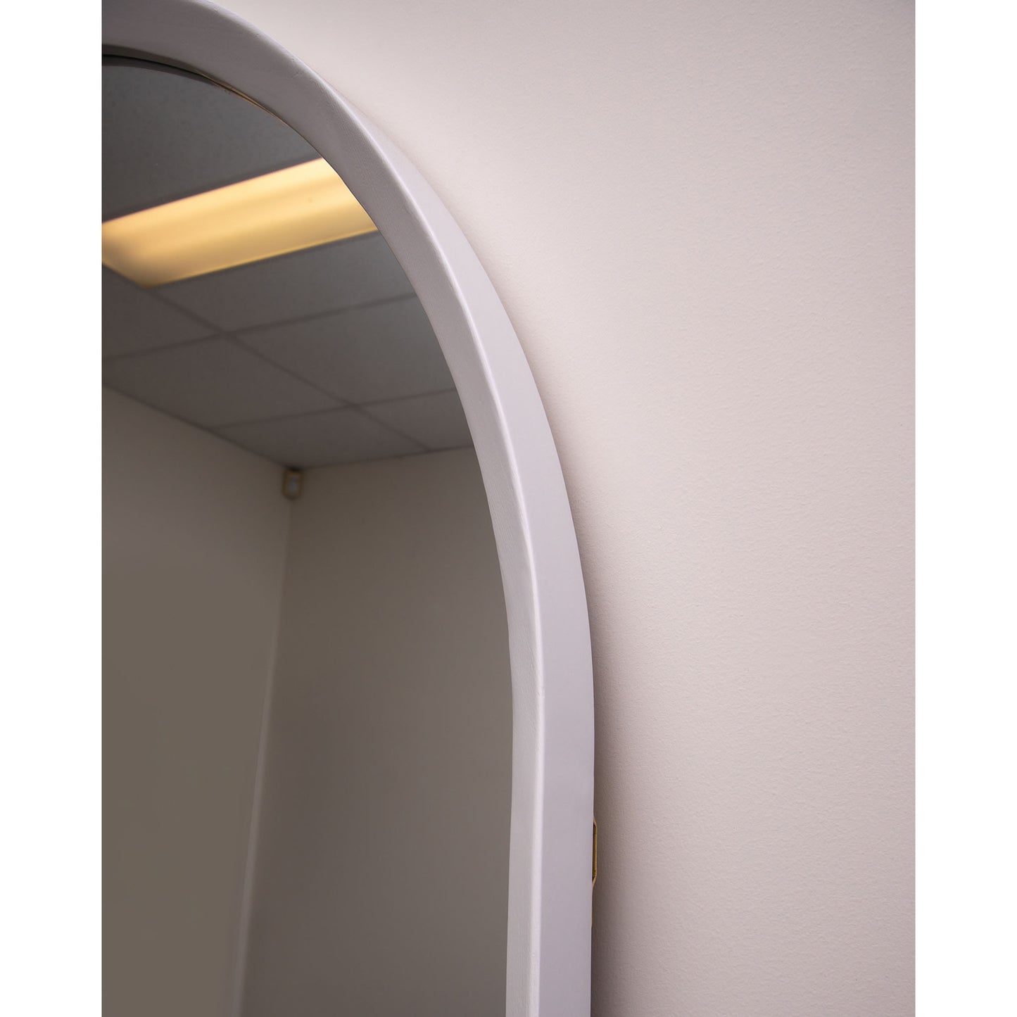 Wood Arch 200cm x 100cm White Mirror