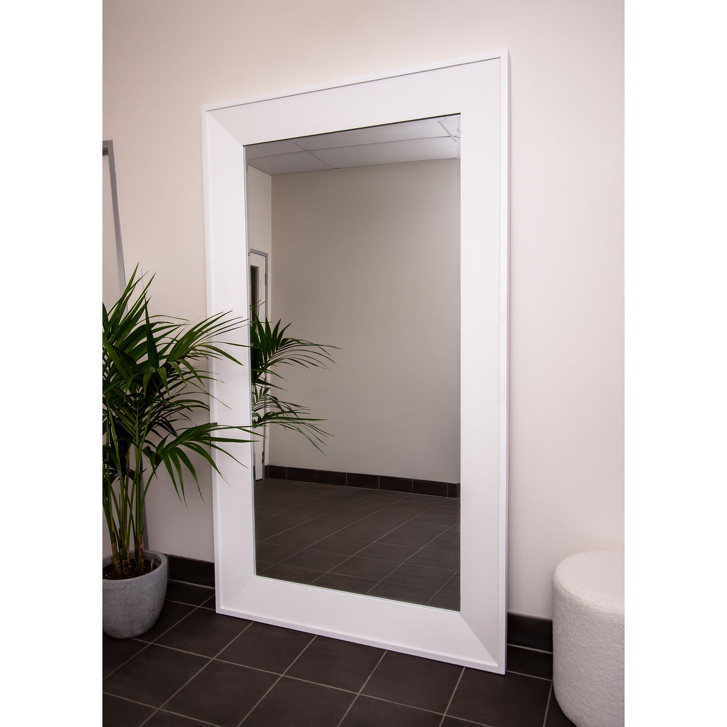 White Wood Frame 125cm x 216cm Mirror