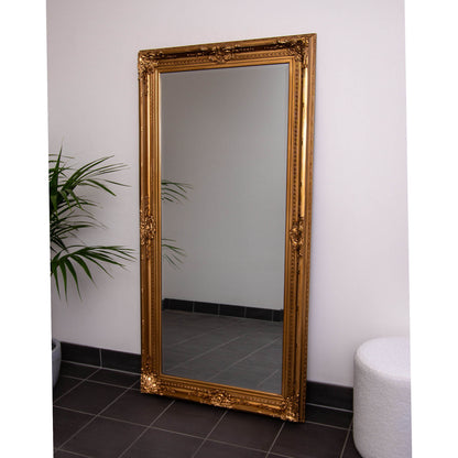 Wood French Provincial 91cm x 182cm Gold Mirror