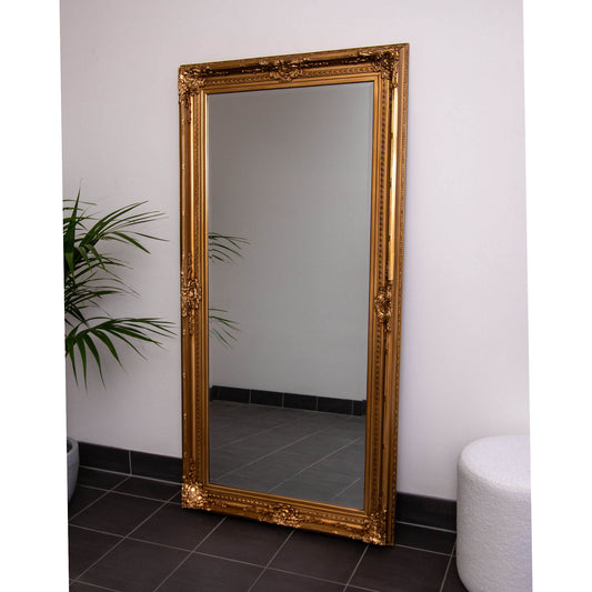 Wood French Provincial 91cm x 182cm Gold Mirror