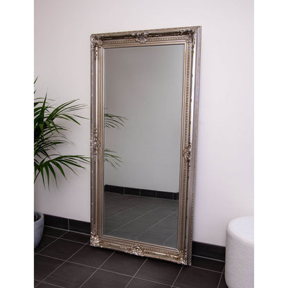 Wood French Provincial 91cm x 182cm Silver Mirror