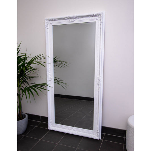 Wood French Provincial 91cm x 182cm White Mirror